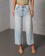 Light Wash % San Gabriel Super Stretch High Rise Wide Leg Jeans-1
