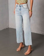 Light Wash % San Gabriel Super Stretch High Rise Wide Leg Jeans-3