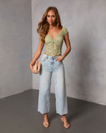 Light Wash % San Gabriel Super Stretch High Rise Wide Leg Jeans-2