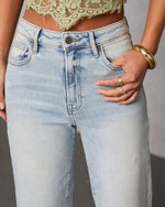 Light Wash % San Gabriel Super Stretch High Rise Wide Leg Jeans-6