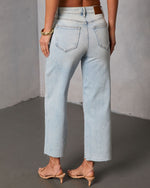 Light Wash % San Gabriel Super Stretch High Rise Wide Leg Jeans-4