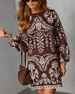 Deysi Printed Sweater Mini Dress