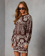 Deysi Printed Sweater Mini Dress