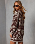 Deysi Printed Sweater Mini Dress