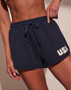 American Belle USA Embroidered Sweat Shorts