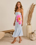 Isla Rose Strapless Floral Maxi Dress