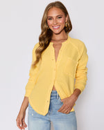 Yellow % Summer Chill Cotton Button Down Top-1
