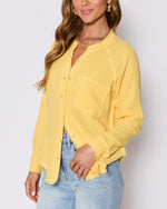 Yellow % Summer Chill Cotton Button Down Top-3