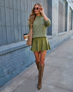 Olive % Hearthside Pleated Mini Skirt-5