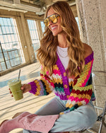 Multi % Happy Trails Crochet Cardigan-3