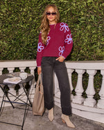 Celestia Mae Contrast Floral Sweater