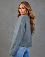 Late Arrival Knit V Neck Sweater