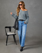 Late Arrival Knit V Neck Sweater