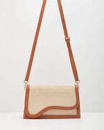 Fresh Gatherings Vegan Leather Trim Crossbody Bag