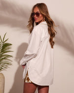 Summer Whisper Cotton Button Down Top