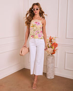 Daytime Darling Lace Trim Floral Top