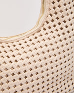 Zarae Woven Vegan Leather Tote Bag