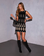 Troye Velvet Lace Inset Mini Dress