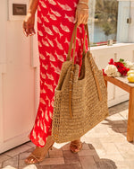 Beachside Darling Woven Tote Bag