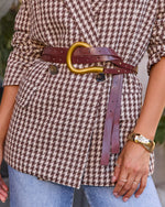 Jada Vegan Leather Double Wrap Waist Belt