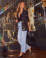 Mirror Effect Celestial Velvet Blazer