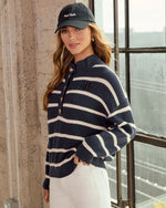 Blythe Striped Polo Sweater
