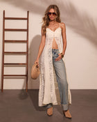 Quiet Dawn Lace Maxi Top