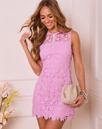 Joybelle Floral Lace Shift Mini Dress