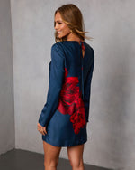 Understated Beauty Floral Shift Mini Dress