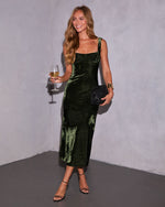 Enchanted Dusk Velvet Midi Dress