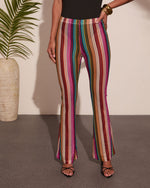 Summer Lounge Striped Open Knit Cover Up Pants