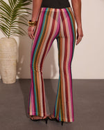 Summer Lounge Striped Open Knit Cover Up Pants