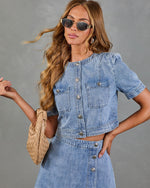 Carlsen Denim Short Sleeve Top