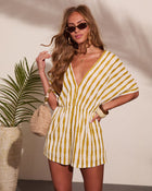 Vacation Era Striped Romper