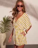 Vacation Era Striped Romper