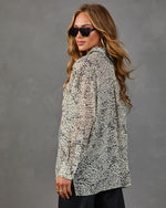 Chrishelle Abstract Button Down Blouse