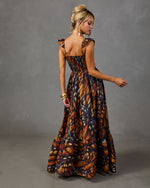 Swoon Society Butterfly Print Maxi Dress