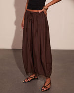 Marley Pleated Lace Trim Barrel Pants