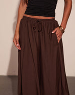 Marley Pleated Lace Trim Barrel Pants