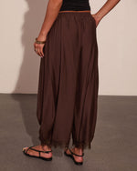 Marley Pleated Lace Trim Barrel Pants