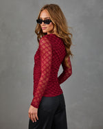 Zavina Ruched Lace Floral Top
