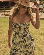 Prairie Aurora Tropical Print Strapless Jumpsuit