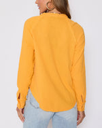 Orange % Summer Chill Cotton Button Down Top-4