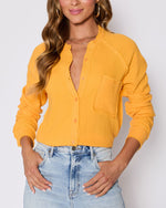 Orange % Summer Chill Cotton Button Down Top-1