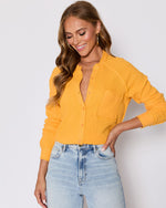 Orange % Summer Chill Cotton Button Down Top-3