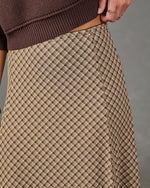 Tawney Plaid Midi Skirt