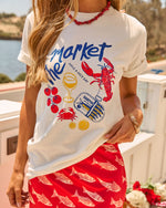 Seafood Market Cotton Graphic Short Sleeve Tee