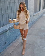 Gentle Thread Knit High Rise Shorts