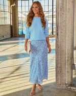 Open Skies Printed Midi Skirt