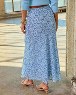 Open Skies Printed Midi Skirt